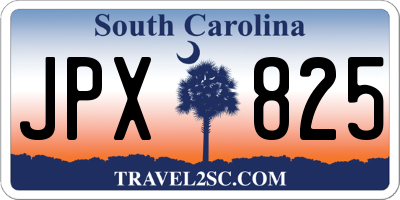 SC license plate JPX825