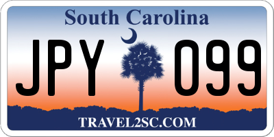SC license plate JPY099