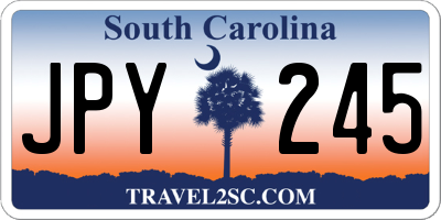 SC license plate JPY245