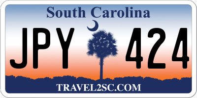 SC license plate JPY424