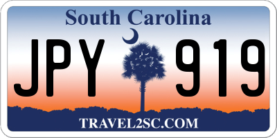 SC license plate JPY919