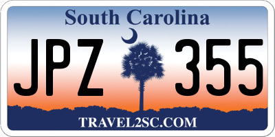 SC license plate JPZ355