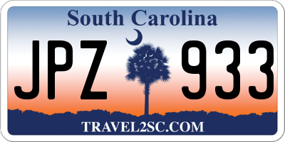 SC license plate JPZ933