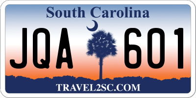 SC license plate JQA601