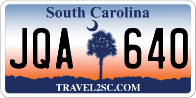 SC license plate JQA640