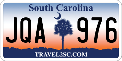 SC license plate JQA976
