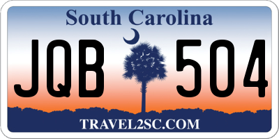 SC license plate JQB504