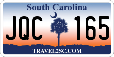 SC license plate JQC165