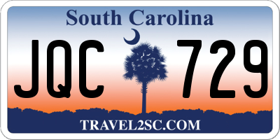 SC license plate JQC729