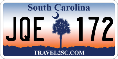 SC license plate JQE172