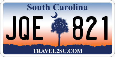 SC license plate JQE821