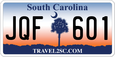 SC license plate JQF601