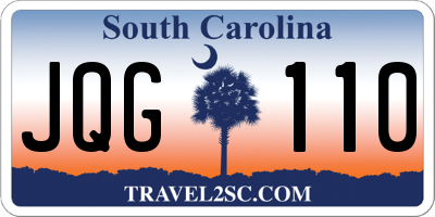 SC license plate JQG110