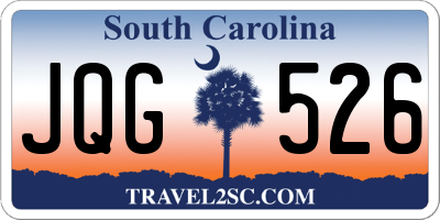 SC license plate JQG526