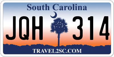 SC license plate JQH314
