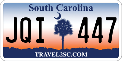 SC license plate JQI447