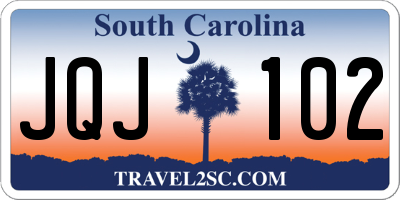 SC license plate JQJ102