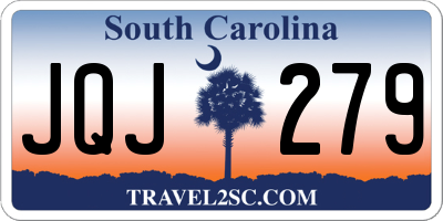SC license plate JQJ279