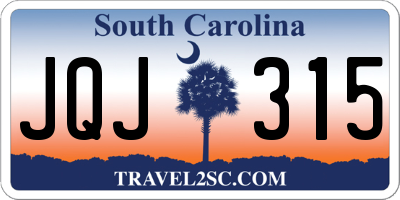 SC license plate JQJ315
