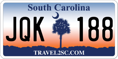 SC license plate JQK188