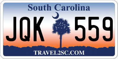 SC license plate JQK559