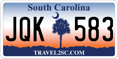 SC license plate JQK583