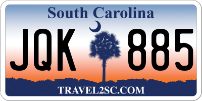 SC license plate JQK885