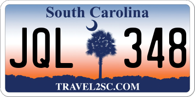 SC license plate JQL348