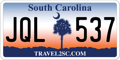 SC license plate JQL537