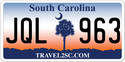 SC license plate JQL963