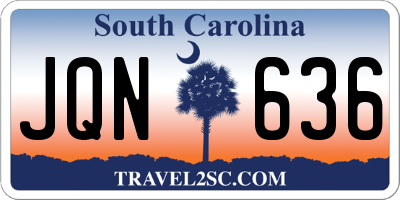 SC license plate JQN636