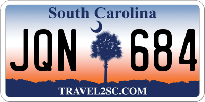 SC license plate JQN684