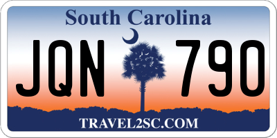 SC license plate JQN790