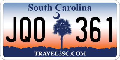 SC license plate JQO361