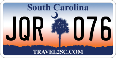 SC license plate JQR076