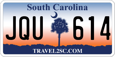 SC license plate JQU614
