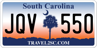 SC license plate JQV550