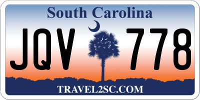 SC license plate JQV778