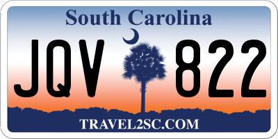 SC license plate JQV822