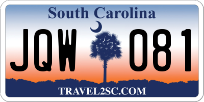 SC license plate JQW081