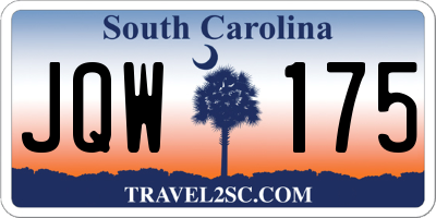 SC license plate JQW175