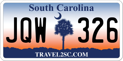 SC license plate JQW326