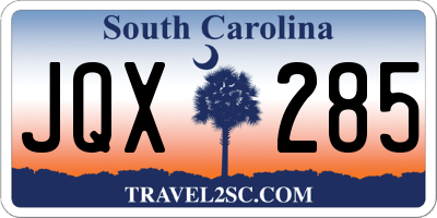SC license plate JQX285