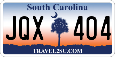 SC license plate JQX404