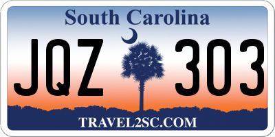 SC license plate JQZ303