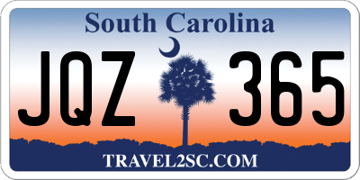 SC license plate JQZ365
