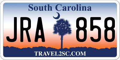 SC license plate JRA858