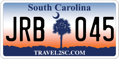 SC license plate JRB045