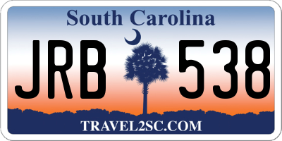 SC license plate JRB538