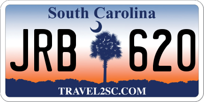 SC license plate JRB620